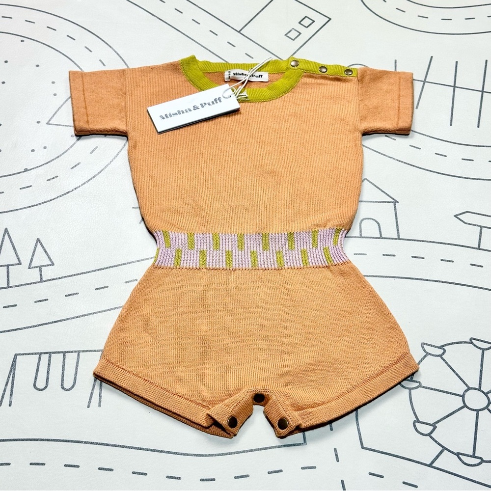 *Misha & Puff Keyboard Playsuit in Orange
